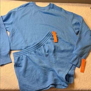 Colsie Blue Textured Pajama Set